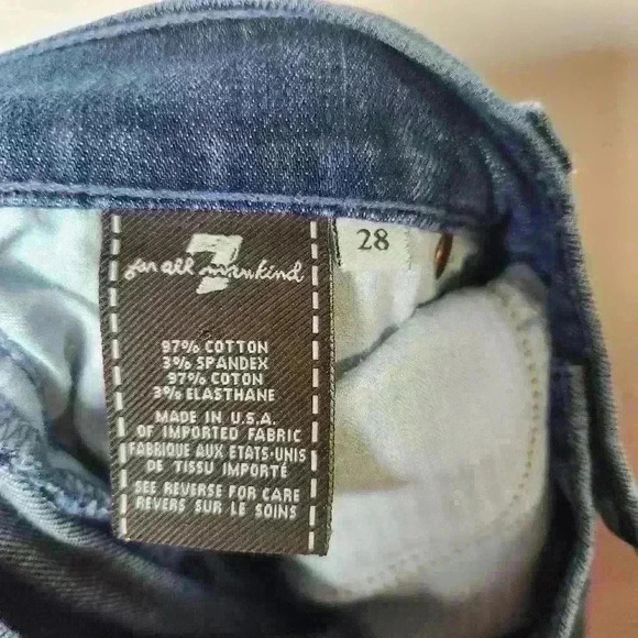 7 for all mankind women's medium wash low rise bootcut jeans size 28 - Picture 8 of 9
